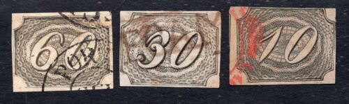 Brésil 1844 3 timbres Mi#4-6 d'occasion CV=125$ - Photo 1 sur 2