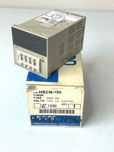 Omron H5CN-YBN Digital Timer, 100-240VAC, 999.9s