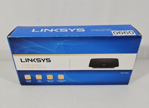 Linksys 5-Port Gigabit Ethernet Switch (SE2500) NEW