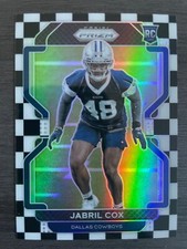 2021 Panini Prizm Jabril Cox Checkerboard Prizm Rookie Card RC SSP 394 Refractor