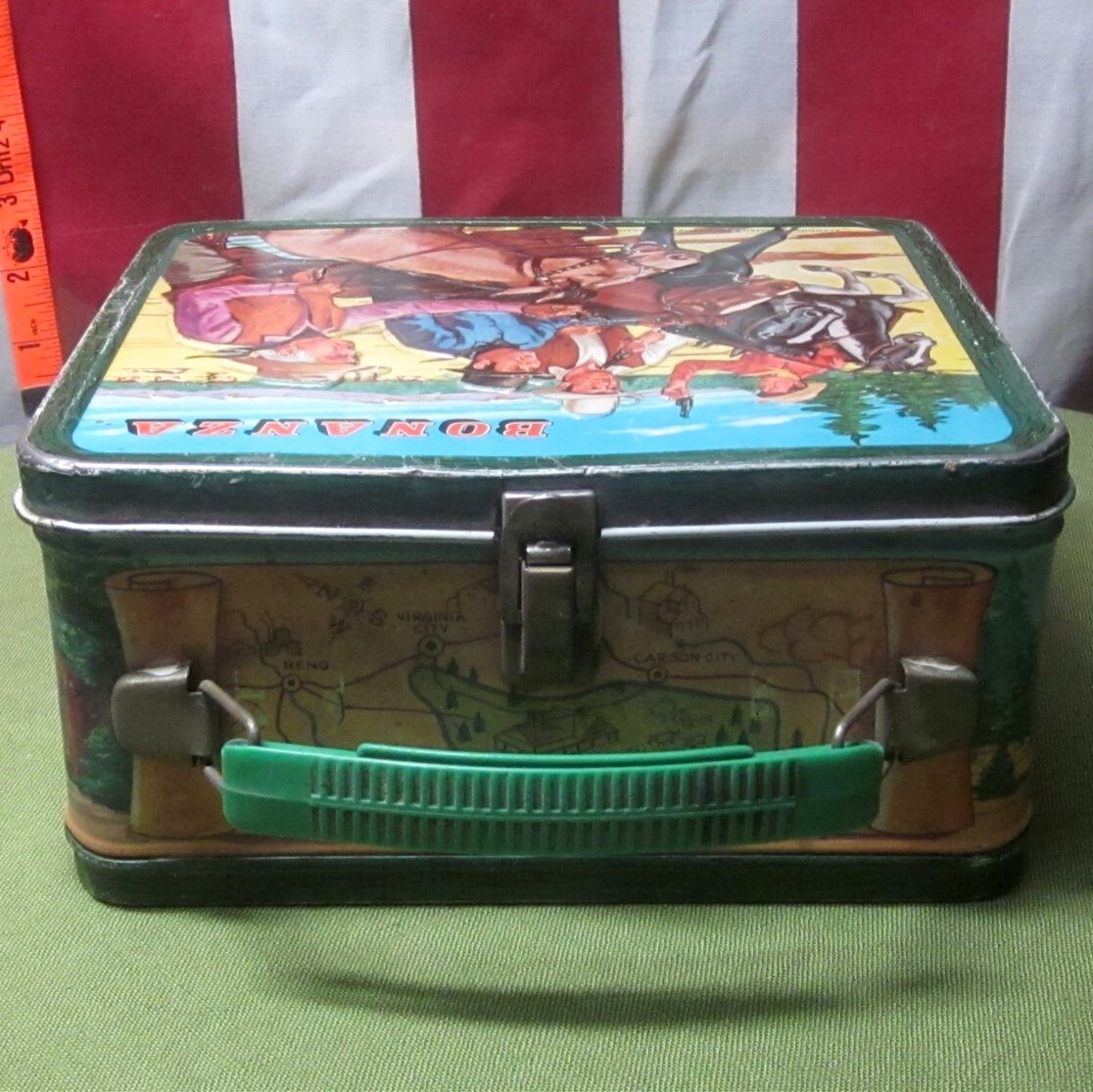 BONANZA metal lunch box Aladdin no thermos 1963 western TV series
