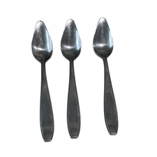 Set Of 3 Knoeler Stainless Steel Grapefruit Spoons Serrated Edges Vintage Silver
