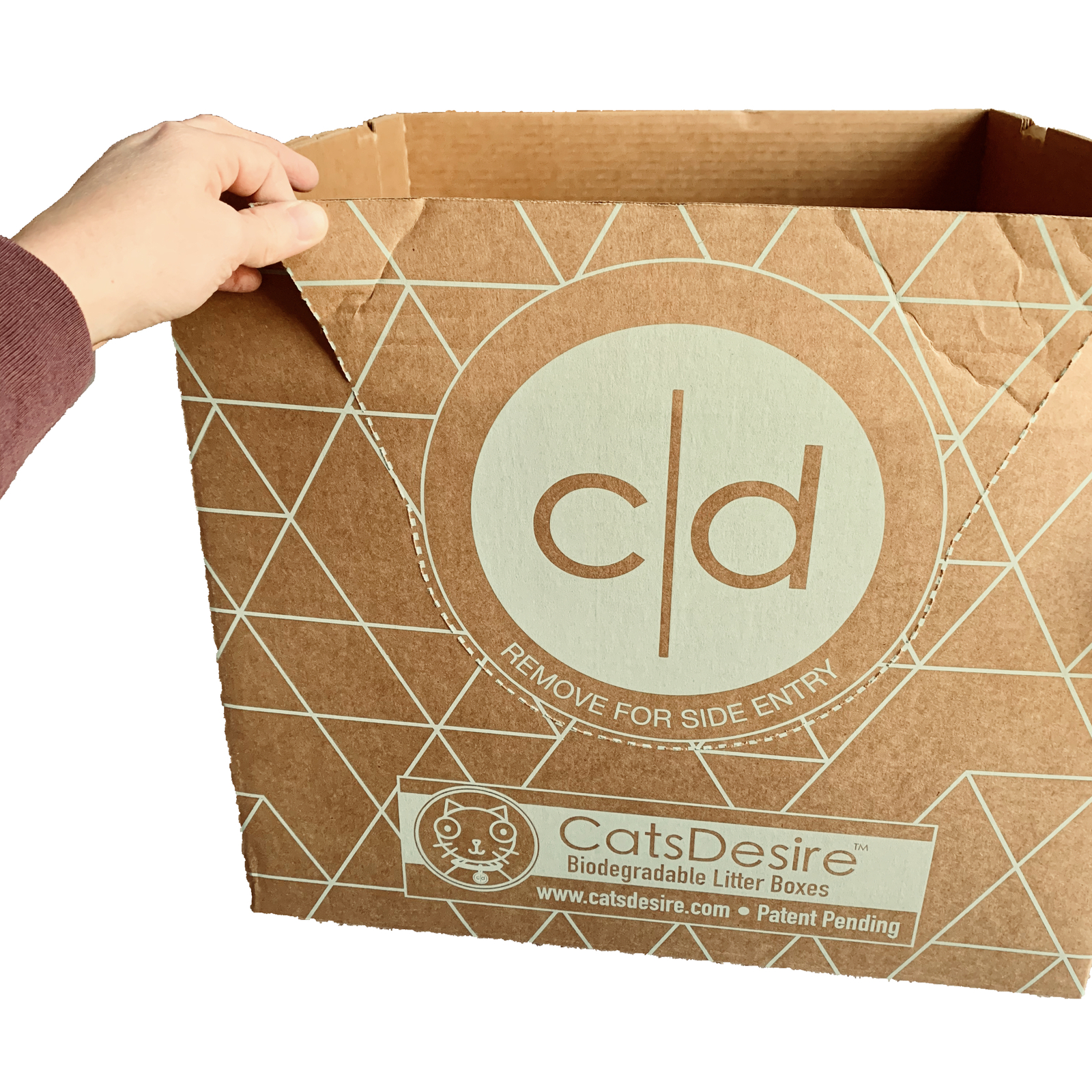 Cats Desire Biodegradable Litter Boxes Top Entry Disposable Litter Box