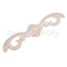 4x Elegante Madera Tallada Esquina Onlay Apliques Gabinete Decoración Pared 25x6cm