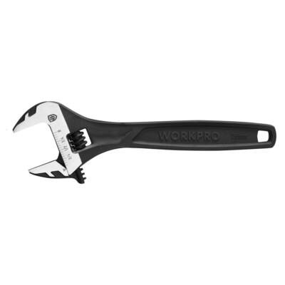 WORKPRO 6'' Adjustable Wrench Black Oxide Cr-V Steel Wrench Inch/Metric Scale USA