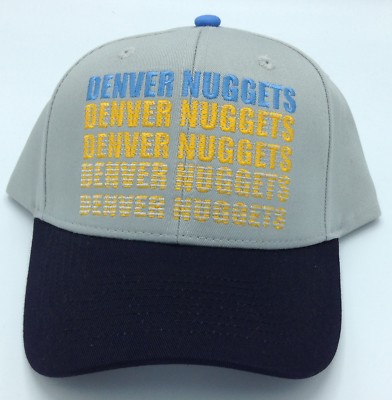 NBA Denver Nuggets Structured Adult Adjustable Fit Curved Brim Cap #NZN73 NEW!