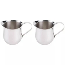 Set of 2 Bell Creamer 5 oz  Coffee Cream Pitchers Stainless Steel 150 ml