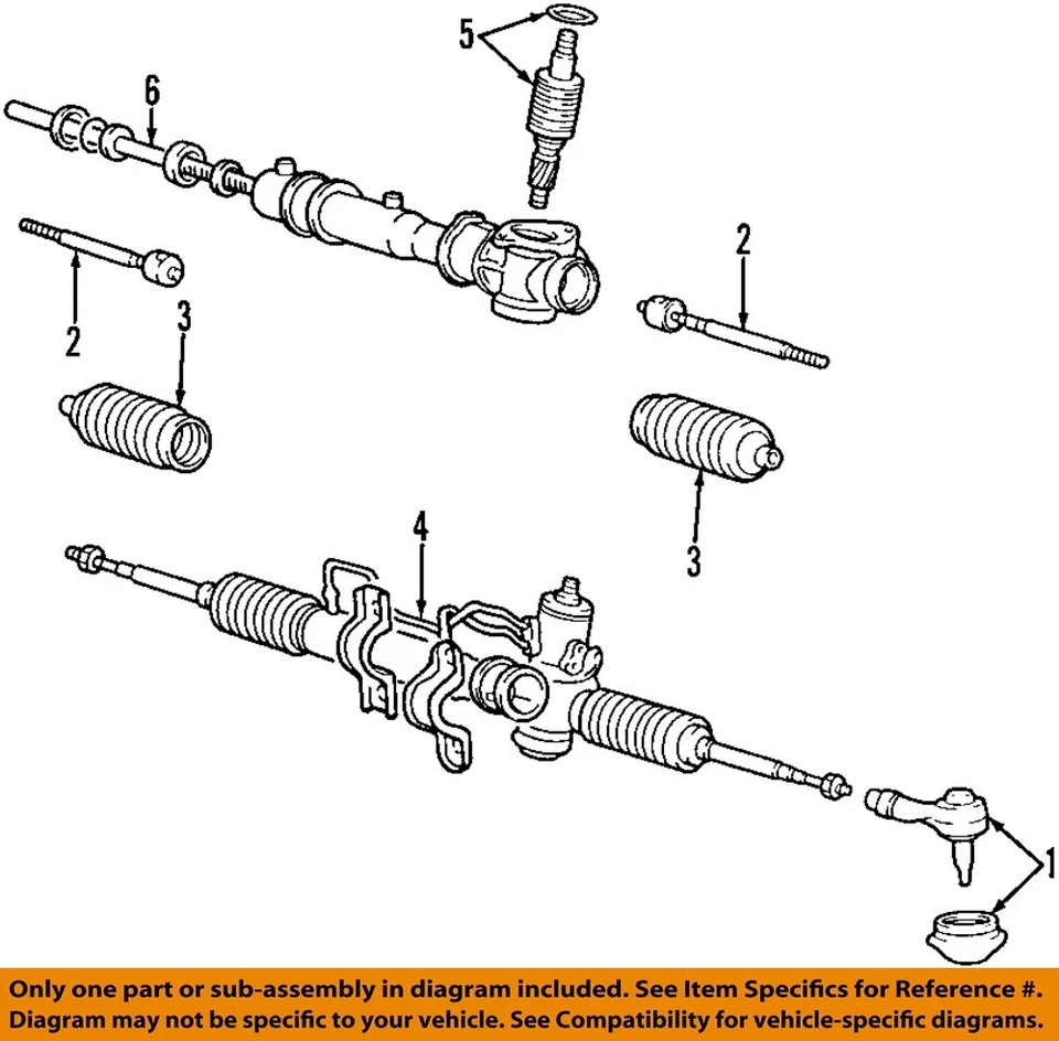 Used Rack and Pinion Assembly fits: 2006 Kia Sportage Power Rack and Pinion Grad - Imagem 3 de 4