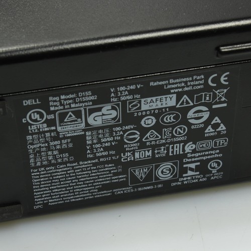 Dell OptiPlex 3080 Intel Core i3 10th Gen 8GB RAM No Drive/OS SFF Desktop - Afbeelding 5 van 5
