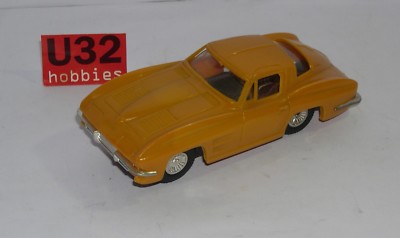 Slot Car Bandai Corvette Sting Ray Gelb Dunkel Ausgezeichnete Zustand Unboxed