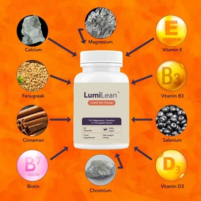 SUPPLEMENTS SANCTUARY LumiLean Supplement, 60 Capsules, Control your cravings