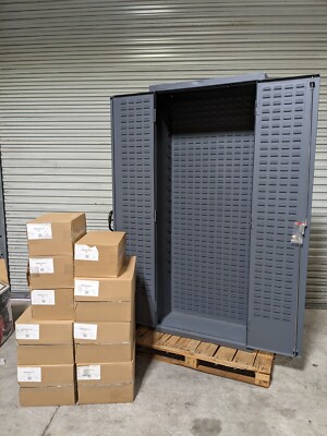 Durham Lockable Storage Cabinet w/ Bins 84'' H. x 36'' W. x 24'' D. 2603-156B-95