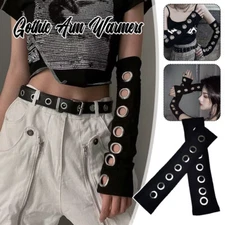 Women Punk Style Gothic Arm Warmers Metal Hollow Outsleeves Fashion Accessories