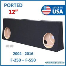 Fits Ford F550 Super Duty Crew-Cab 2004-2016 12" Ported Sub Box Sub Enclosure
