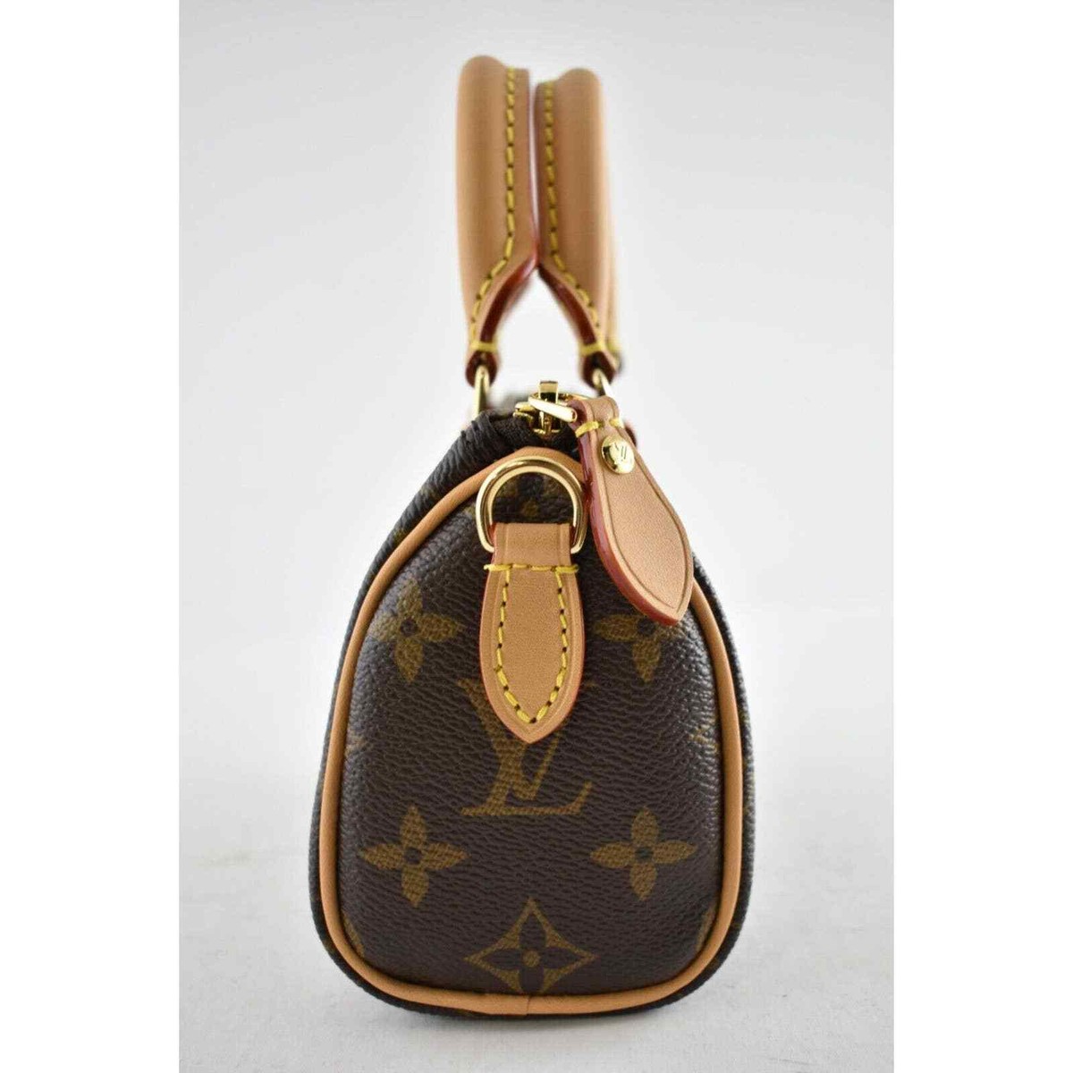 Louis Vuitton Nano Speedy Mini Brown Monogram LV Logo