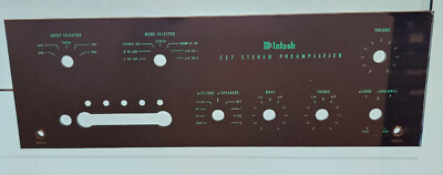 McIntosh C27 glass faceplate for stereo preamplifier ** Damage