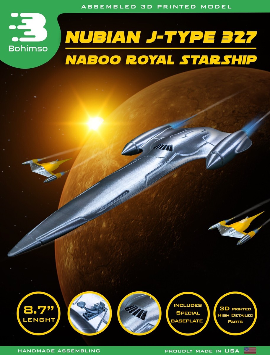 NUBIAN J-type 327 Royal Starship Star Wars Plastic Display Model