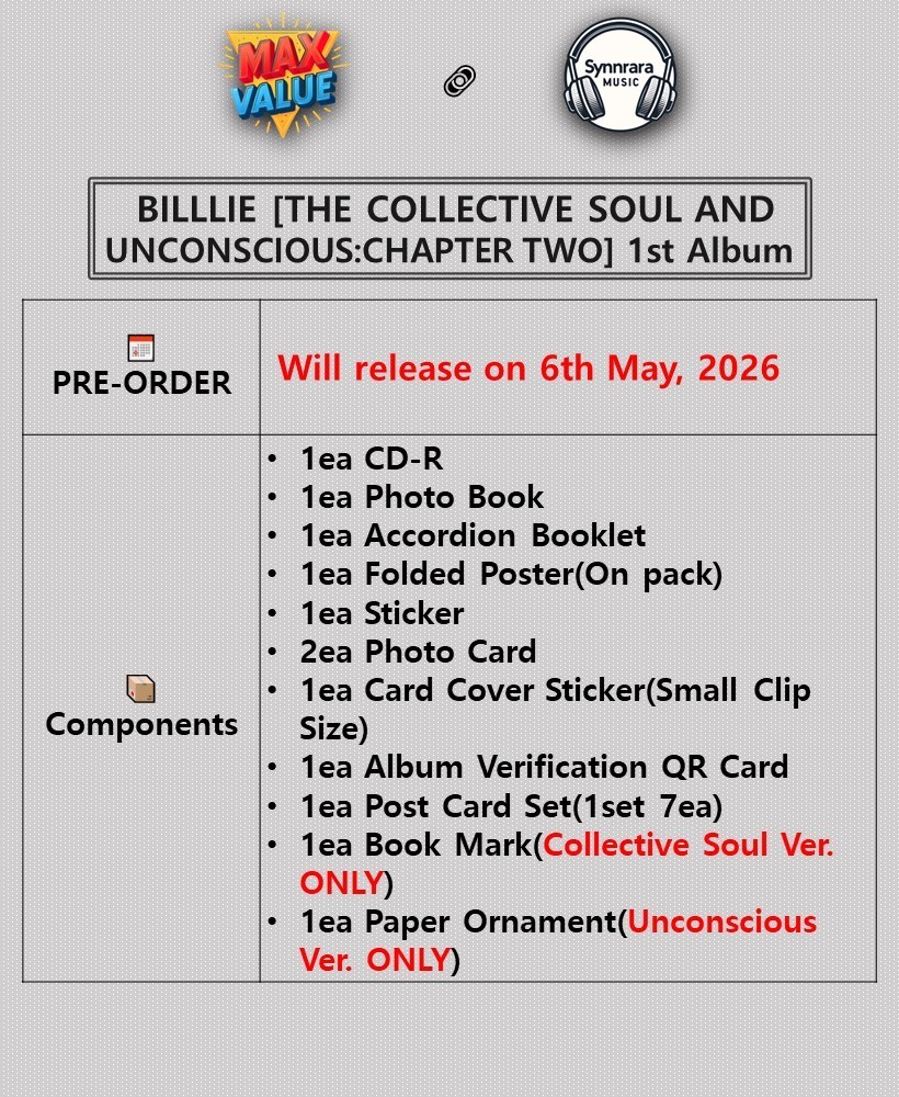 BILLLIE [THE COLLECTIVE SOUL AND UNCONSCIOUS:CHAPTER TWO] 1st