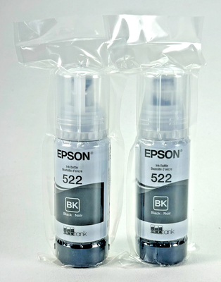 #ad #ad Genuine Epson 522 Black Ink 2 Pack for ET 2720 ET 2800 ET 2803 ET 4700 ET 4800 $20.99