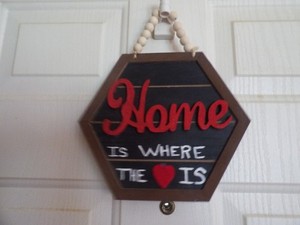 Home Is Where The Heart Is Wall Hanging Wooden Sign