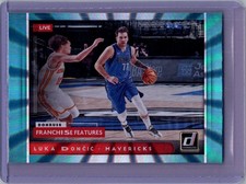 2021-22 Donruss #1 Luka Doncic Franchise Features Holo Teal Laser