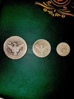 Barber Set. Half, Quarter, and Dime.