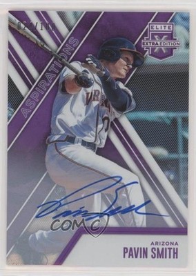 2017 Panini Elite Extra Edition Aspirations Purple /100 Pavin Smith #7 Auto 0g4
