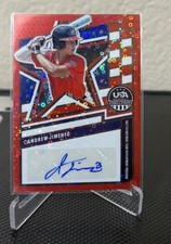 2026 Panini Stars & Stripes Prizm RARE RED DISCO PRIZM AUTO ANDREW JIMENEZ  /25