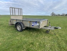 IFOR WILLIAMS GD84G SINGLE AXLE PLANT GENERAL DUTY TRAILER WITH RAMP IN VGC