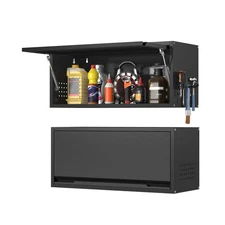 Coolsun Metal Wall Cabinet, Garage Wall Cabinet with Up-Flip Door, 31.5" W Wa...
