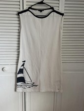 Tommy Hilfiger Shift T-Shirt Dress Sleeveless Sailboat Pattern