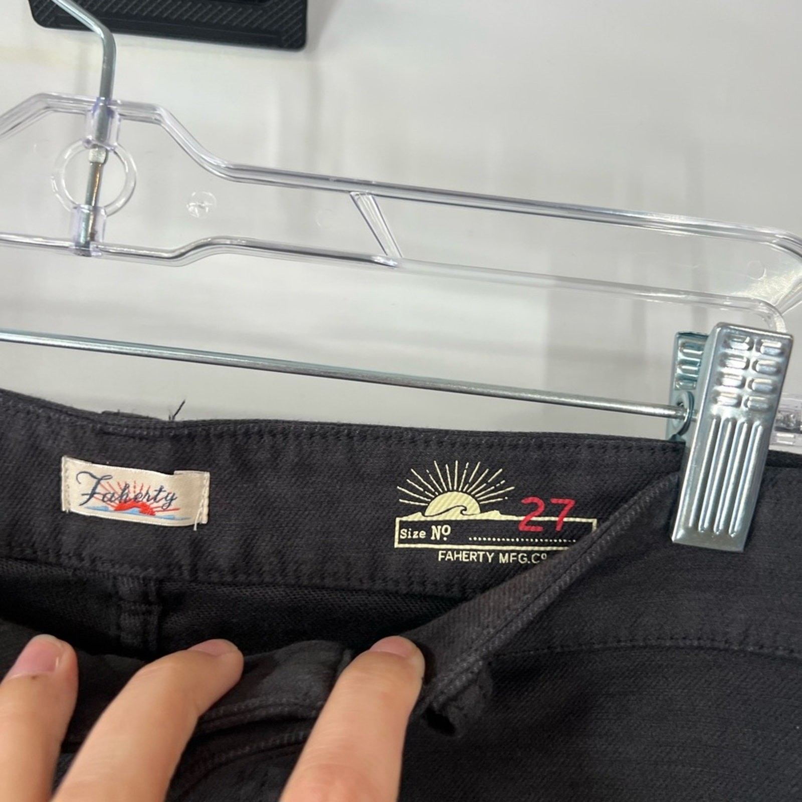 Faherty Size 27 Stretch Terry Patch Pocket Pants … - image 5