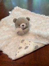 Carters Just One You Grey White Bear Print Lovey/grey clouds Security Blanket