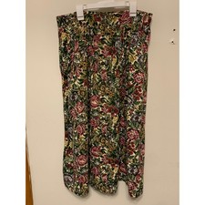 Jantzen Vintage Floral Midi Skirt Button Front Pleated Waist Size 10