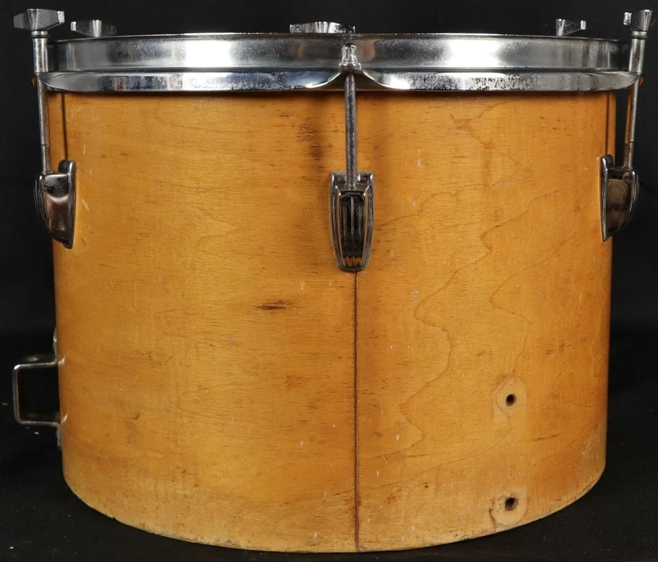 1970's Ludwig 14" x 10" concerto tom tambor azul e oliva - Imagem 4 de 4