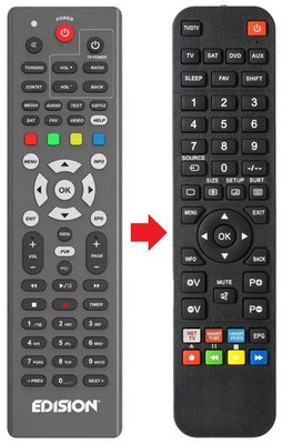 Fernbedienung passend für EDISION OS-MIO-4K | OSMIO | OSMIO4K