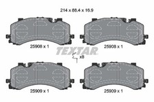 TEXTAR 2590801 Brake Pad Set, disc brake for AUDI,VW