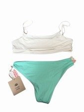 Toast Bikini Set Mix Match Green Cream RRP $120 Size M L 12 14