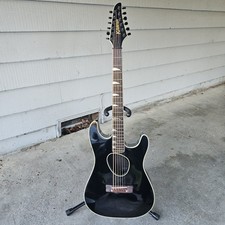 Kramer Ferrington KFS-12 Acoustic-Electric Guitar Vintage Black Made In USA Used