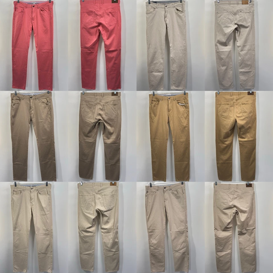 Lot 6 Peter Millar Men's 34 Chino Pants Stretch Cotton Blend Assorted Colors - Image 2 of 4