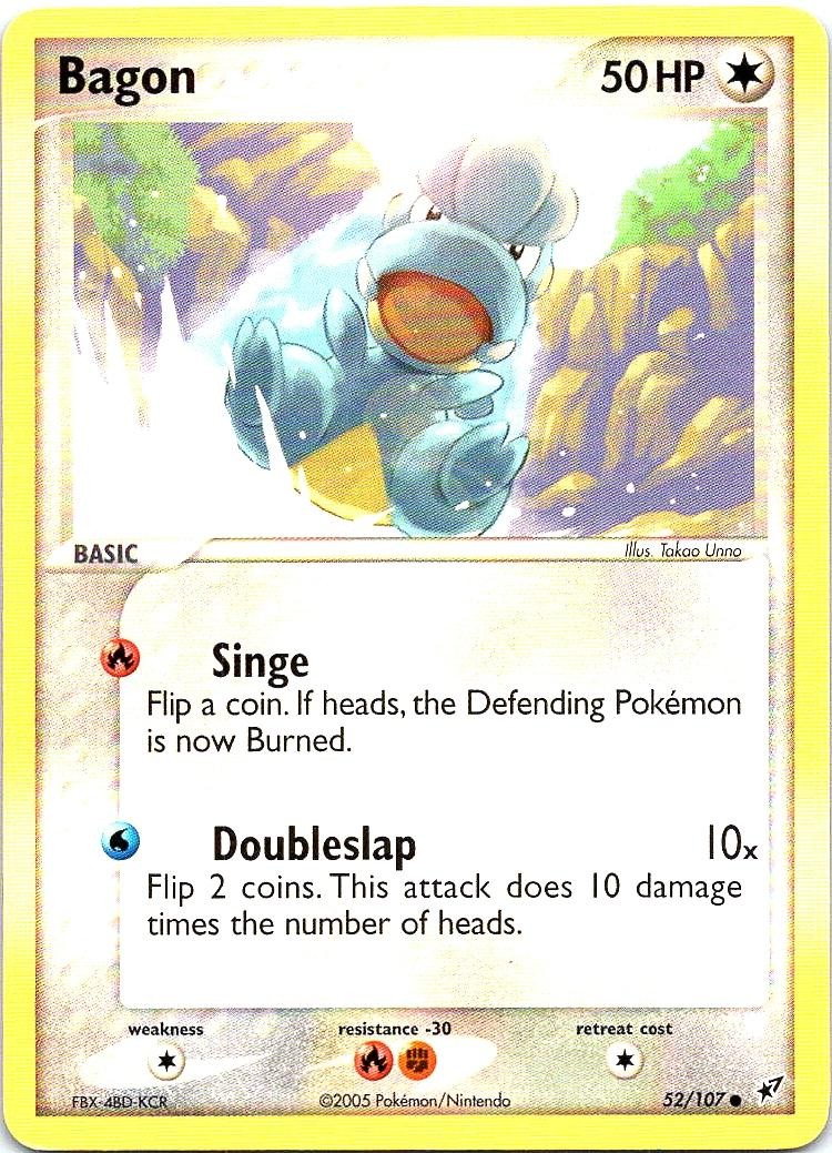 Bagon 52/107 Common Deoxys Pokemon Near Mint