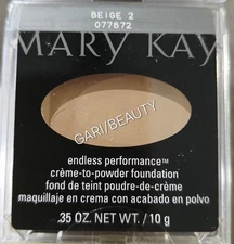 Mary Kay Endless Performance Creme to Powder Foundation Beige 2 ✨Discontinued ✨️