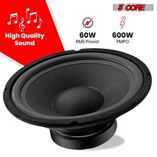 5Core 10" Subwoofer 600W Car Audio 4Ohm Replacement Bass Sub Woofer Loud Speaker