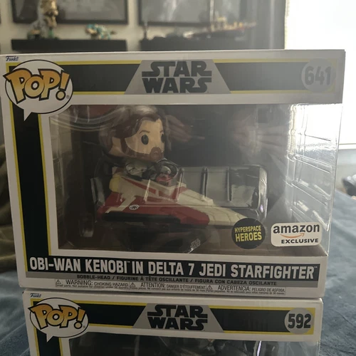 Star Wars - Obi-Wan Kenobi in Delta 7 Jedi #641. Funko Pop! Rides Super Deluxe: