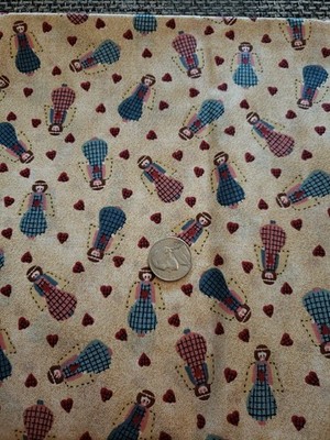 Calico Garden Angels by Lisa Seely Springs Industries Cotton One Yard of 44''