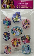 Disney Princess - Set of 9 -3 D Stickers Puffy Stickers - Sealed