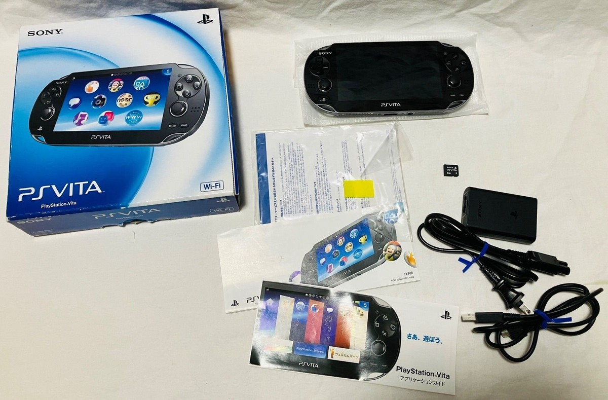 Sony PS Vita PCH-1000 Console Tested with Box, Memory, AC
