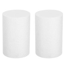 Round Foam Cake Dummy, 4"x 6" White Fake Cake Circles Dummies, 2Pcs