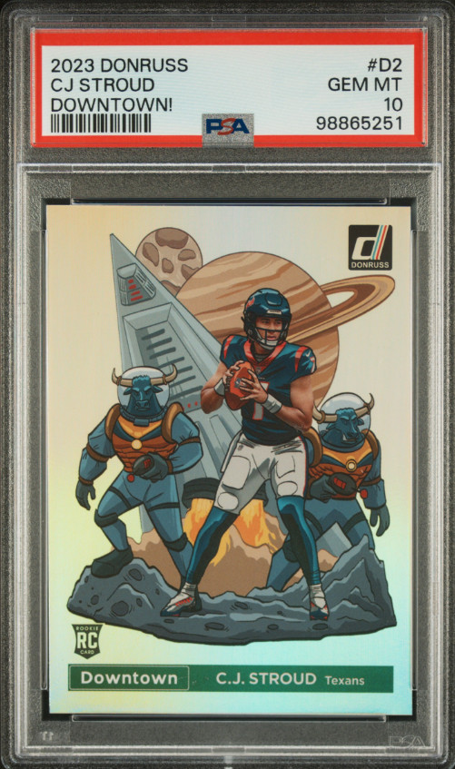 2023 Panini Donruss CJ Stroud Downtown! Rookie RC PSA 10 Case Hit SSP