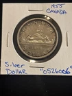 1955 Canada Silver Dollar Circulated “0526006” Canadian $1